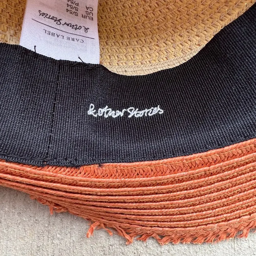 & Other Stories Color Block Straw Hat